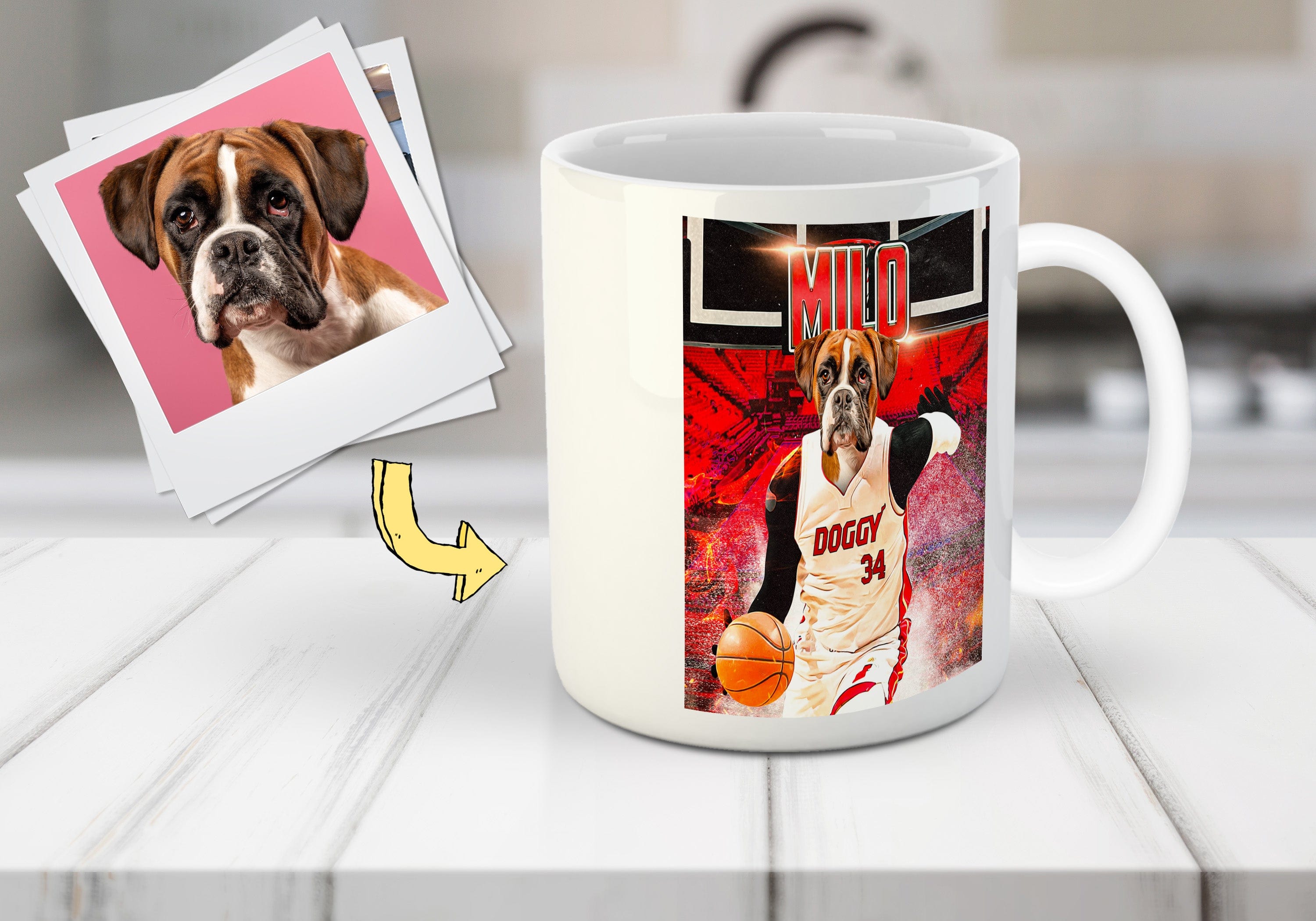 &#39;Doggo Heat&#39; Personalized Pet Mug