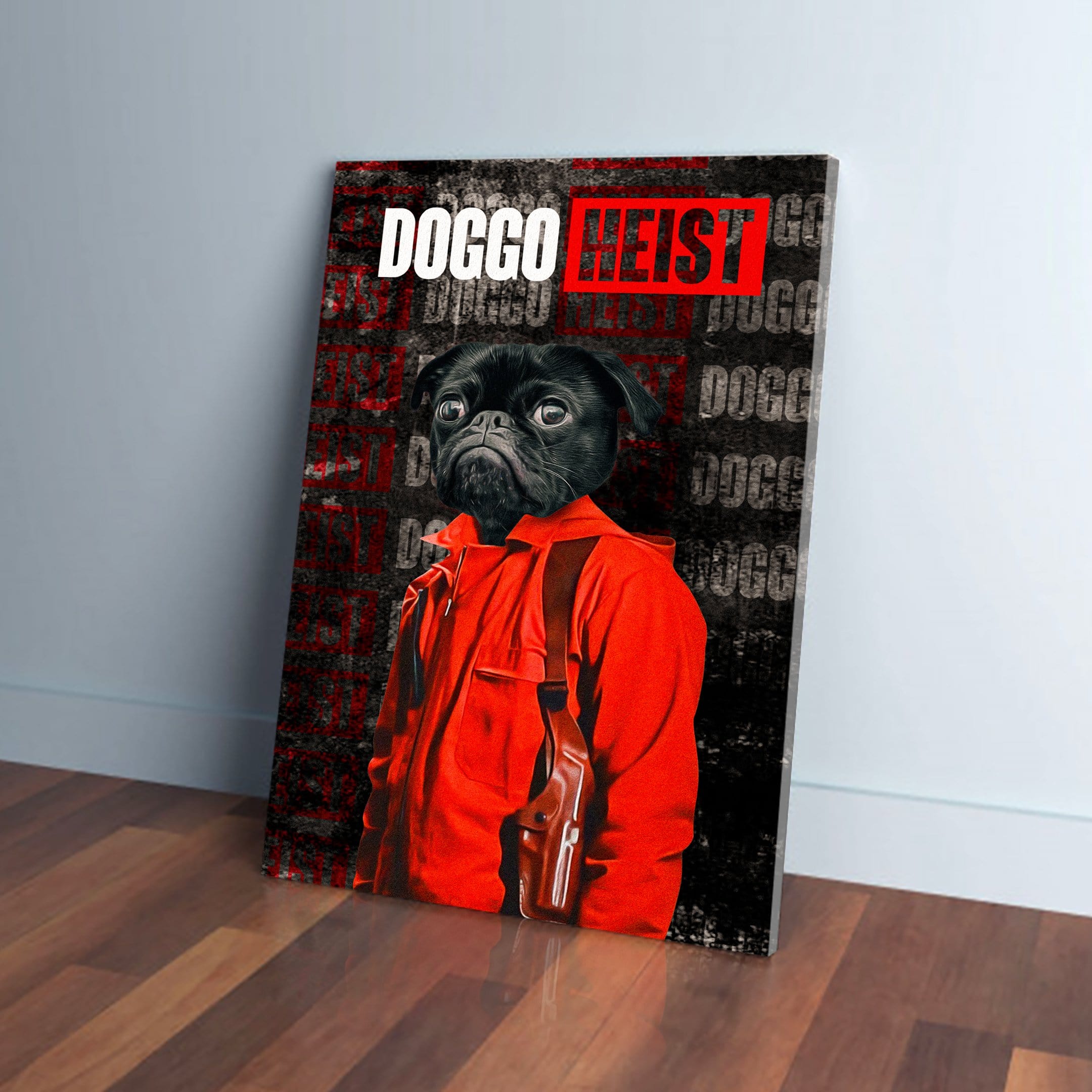 &#39;Doggo Heist 2&#39; Personalized Pet Canvas