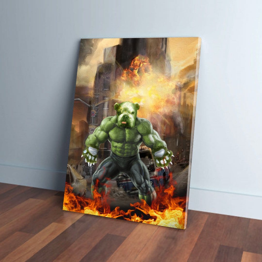 &#39;Doggo Hulk&#39; Personalized Pet Canvas