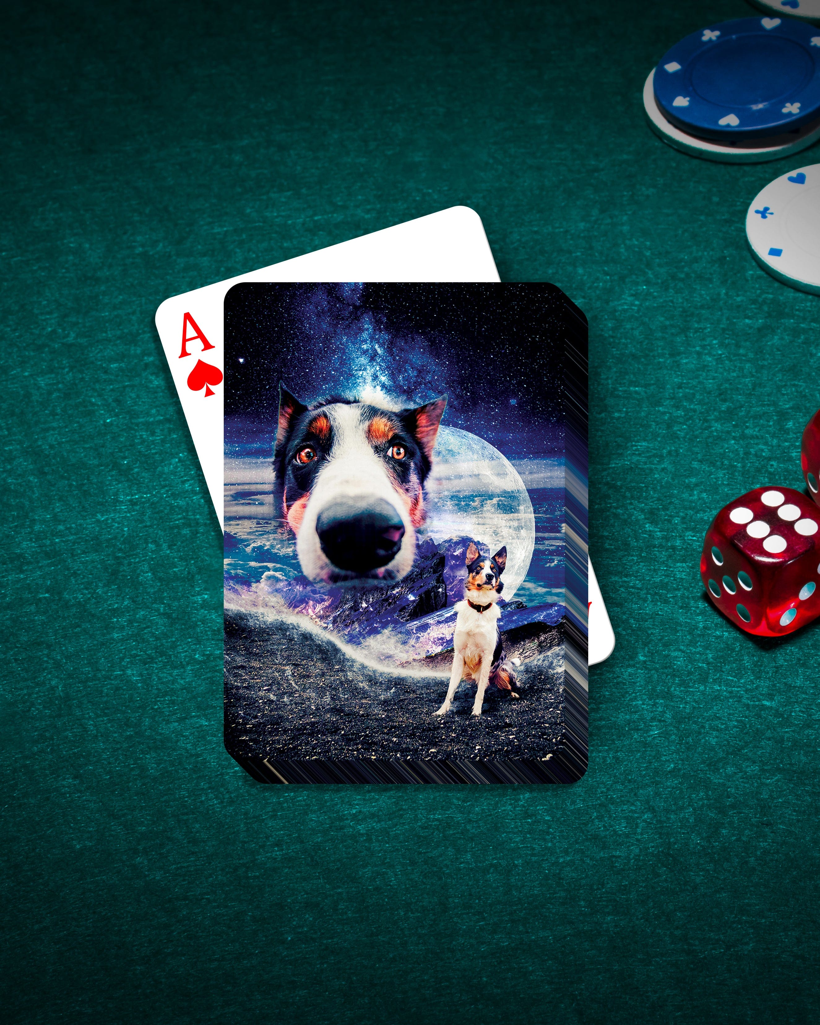 &#39;Doggo in Space&#39; Personalized Pet Playing Cards