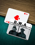 'D.W.A (Doggos with Attitude)' Personalized 2 Pet Playing Cards