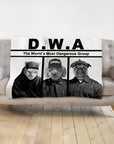 'D.W.A. (Doggos With Attitude)' Personalized 3 Pet Blanket