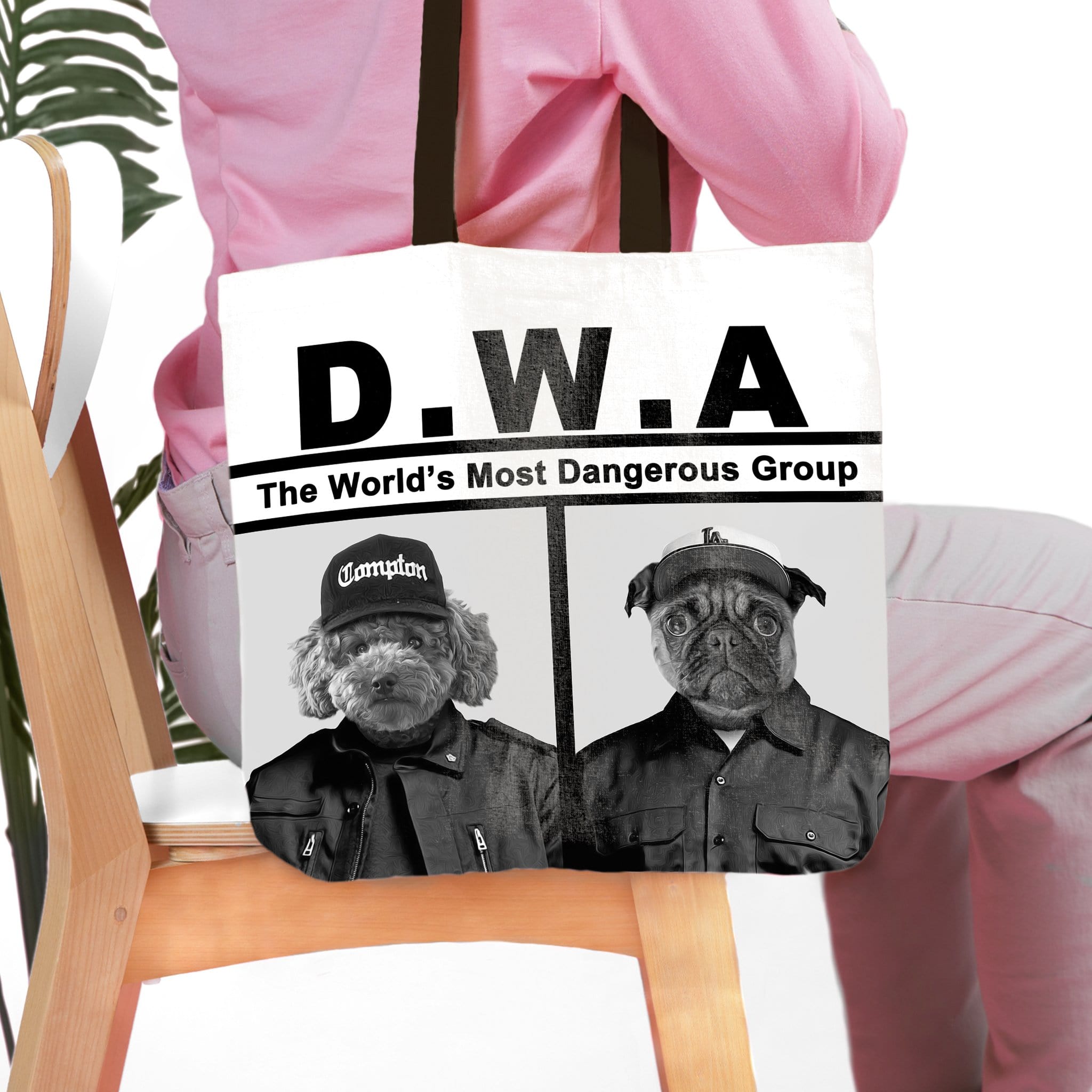 &#39;D.W.A (Doggos with Attitude)&#39; Personalized 2 Pet Tote Bag