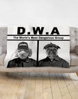 'D.W.A (Doggos with Attitude)' Personalized 2 Pet Blanket