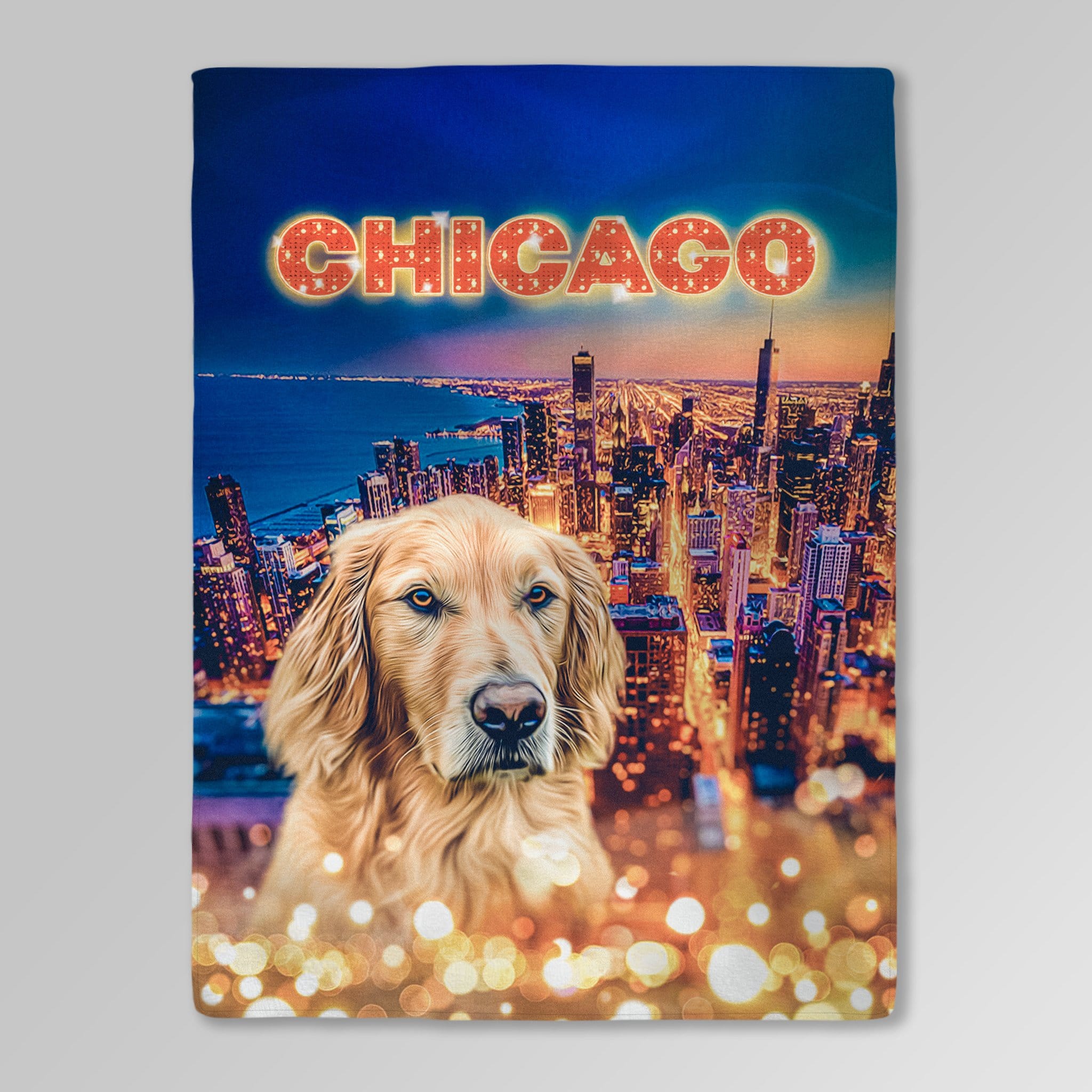 Manta personalizada para mascotas &#39;Doggos of Chicago&#39; 