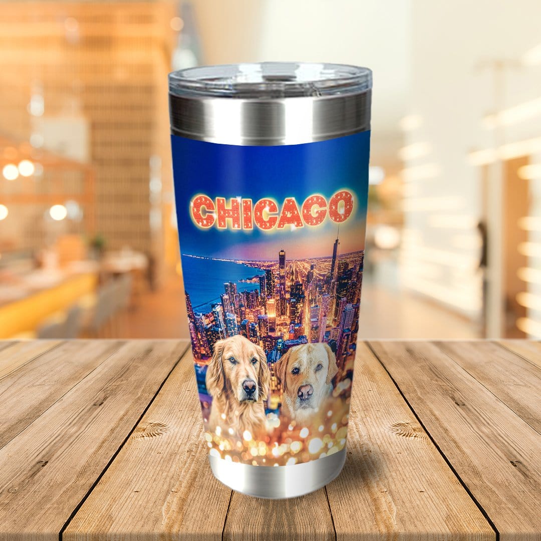 Vaso personalizado para 2 mascotas &#39;Doggos Of Chicago&#39;