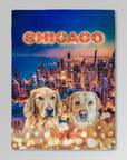 'Doggos of Chicago' Personalized 2 Pet Blanket