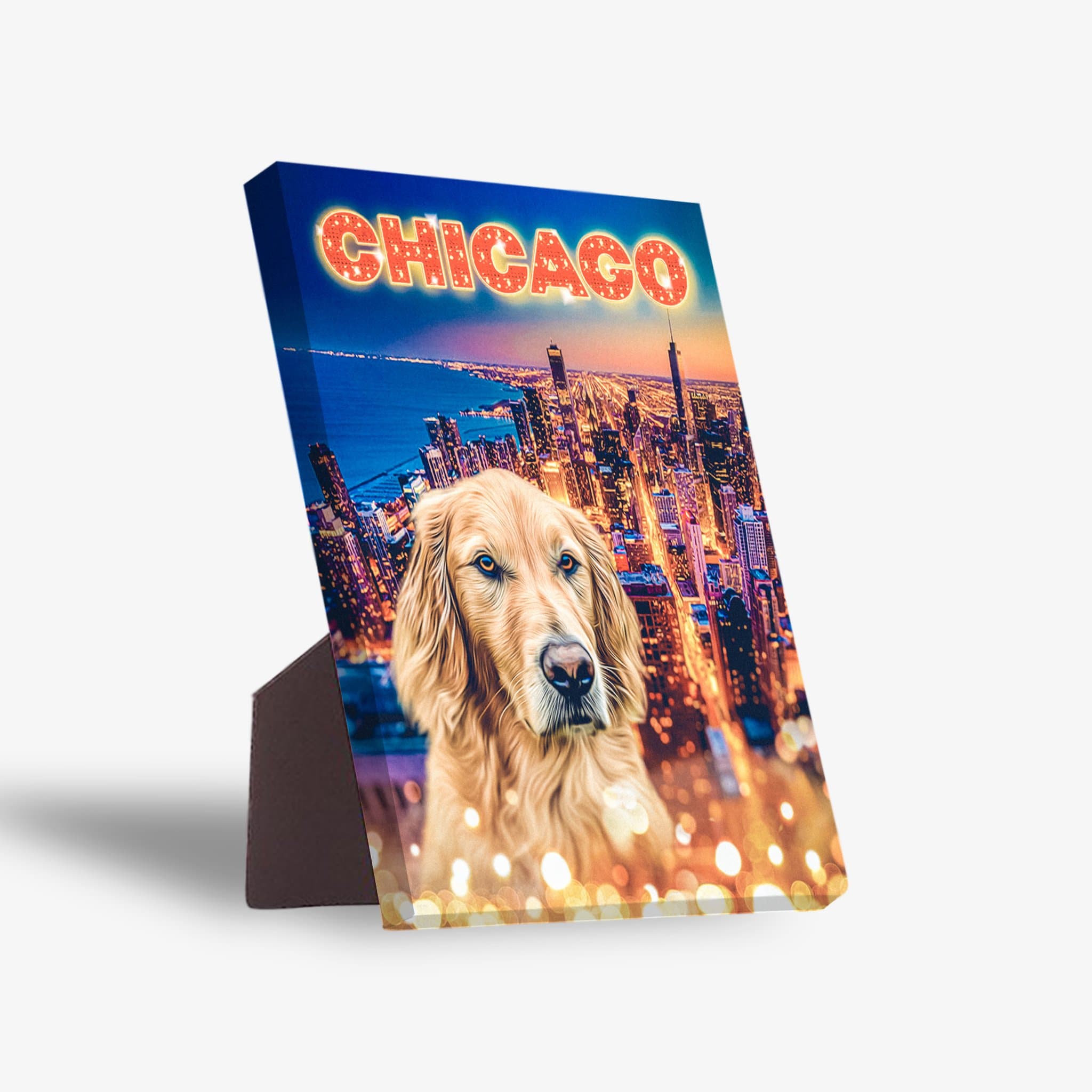 'Doggos Of Chicago' Personalized Pet Standing Canvas
