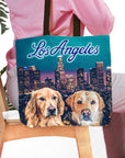 Bolsa de mano personalizada para 2 mascotas 'Doggos of Los Angeles'