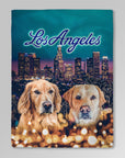 'Doggos of Los Angeles' Personalized 2 Pet Blanket