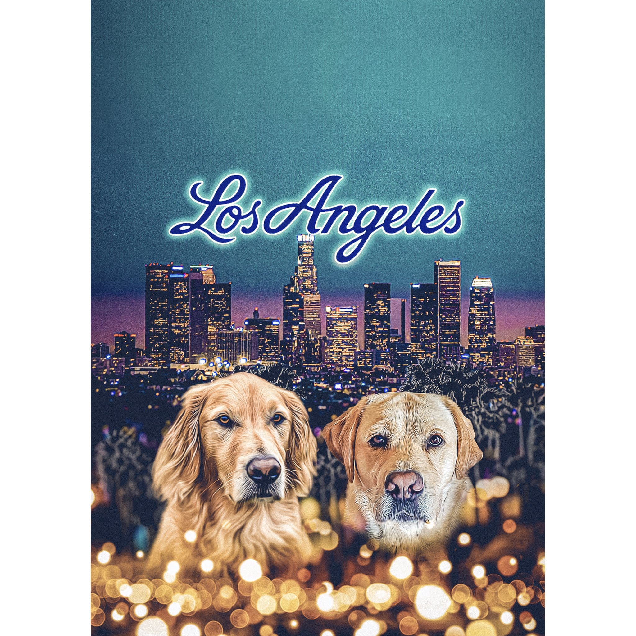 Retrato digital de 2 mascotas de &#39;Doggos of Los Angeles&#39;