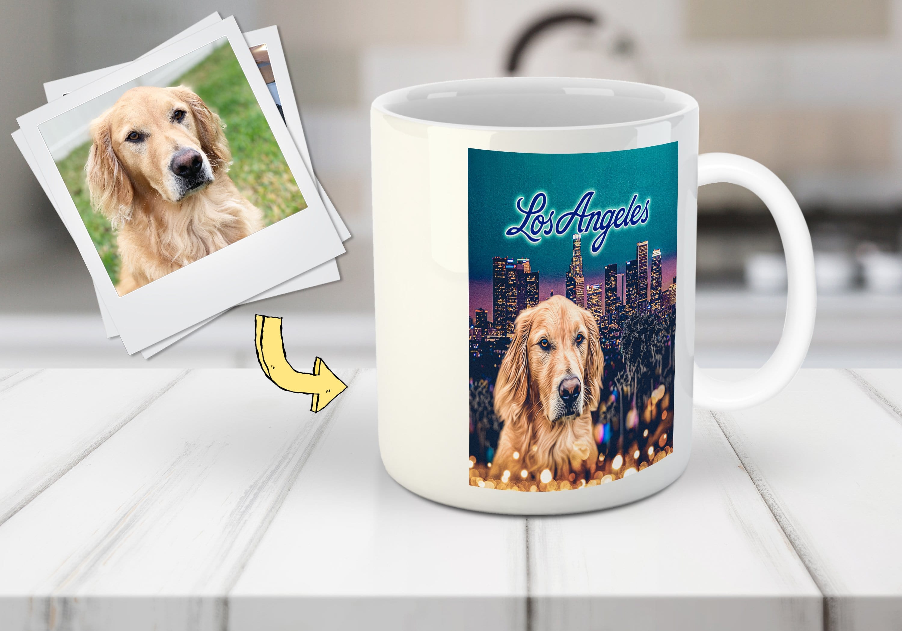 Taza personalizada para mascotas &#39;Doggos de Los Ángeles&#39;