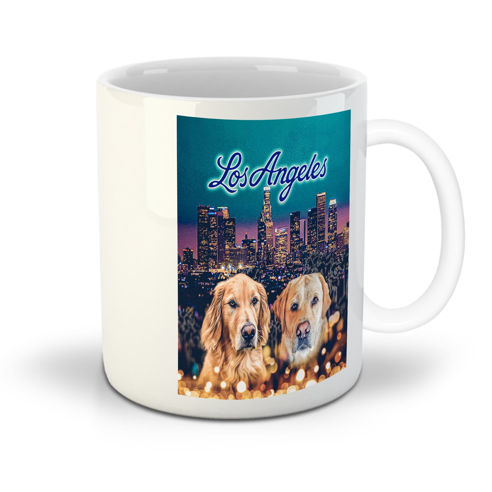 Taza personalizada para 2 mascotas &#39;Doggos of Los Angeles&#39;