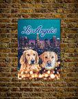 'Doggos of Los Angeles' Personalized 2 Pet Poster
