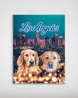 Póster personalizado con 2 mascotas 'Doggos of Los Angeles'