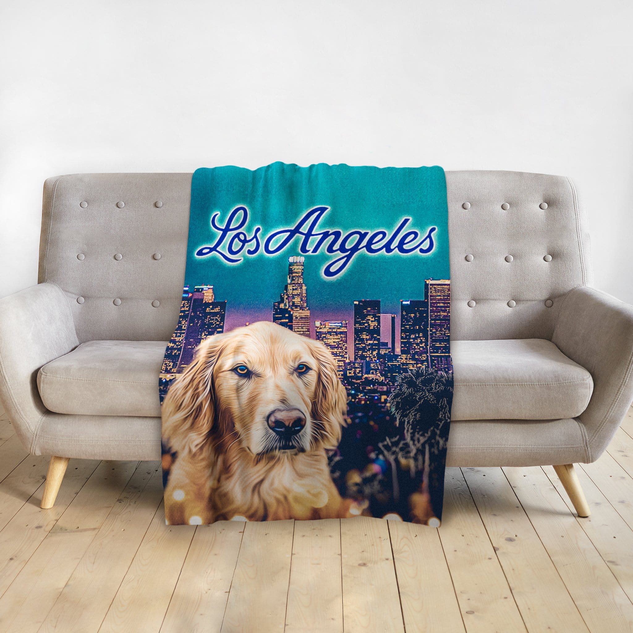 Manta personalizada para mascotas &#39;Doggos de Los Ángeles&#39; 