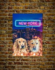 'Doggos of New York' Personalized 2 Pet Poster
