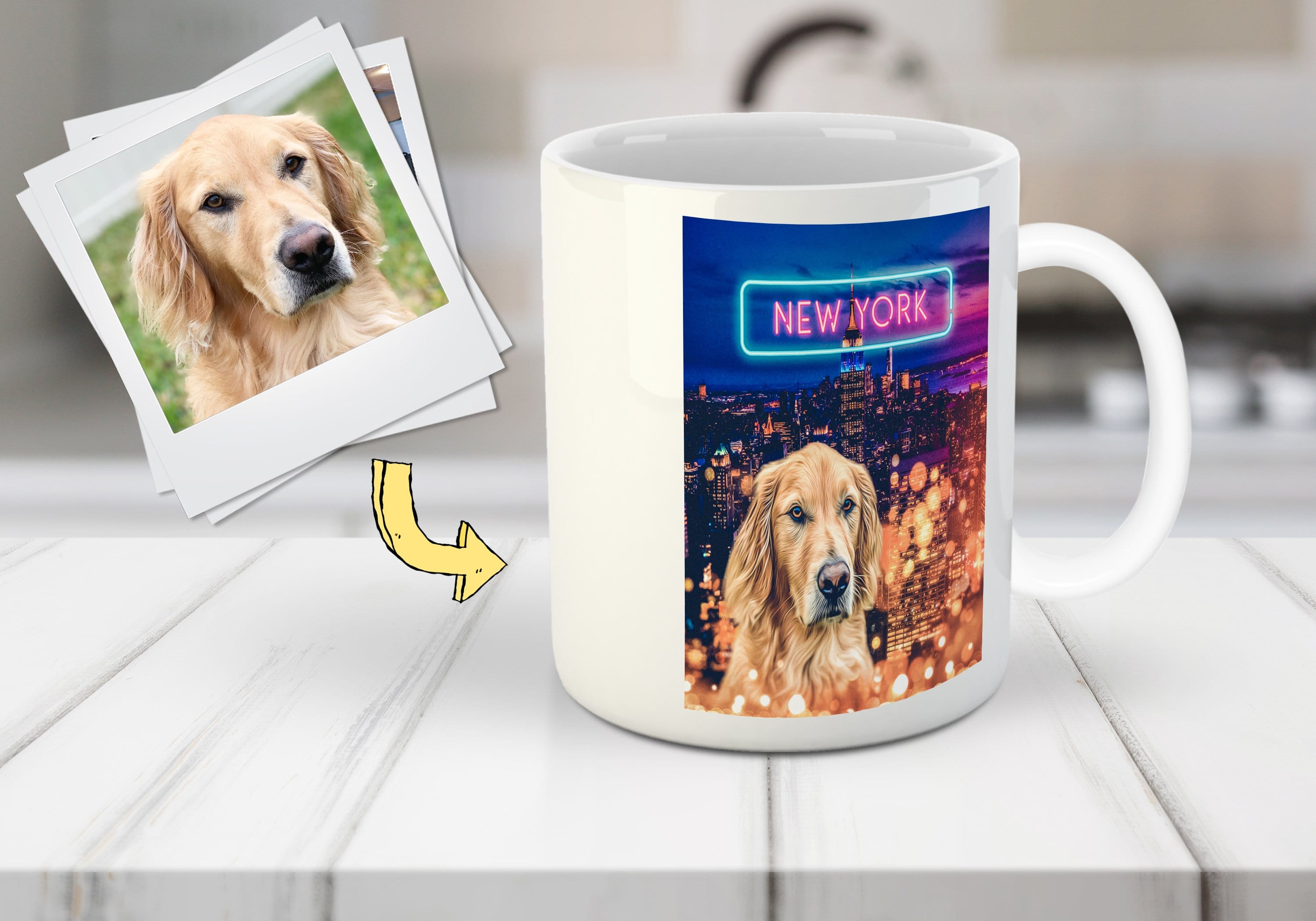 Taza personalizada para mascotas &#39;Doggos of New York&#39;