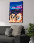 'Doggos of New York' Personalized 2 Pet Canvas