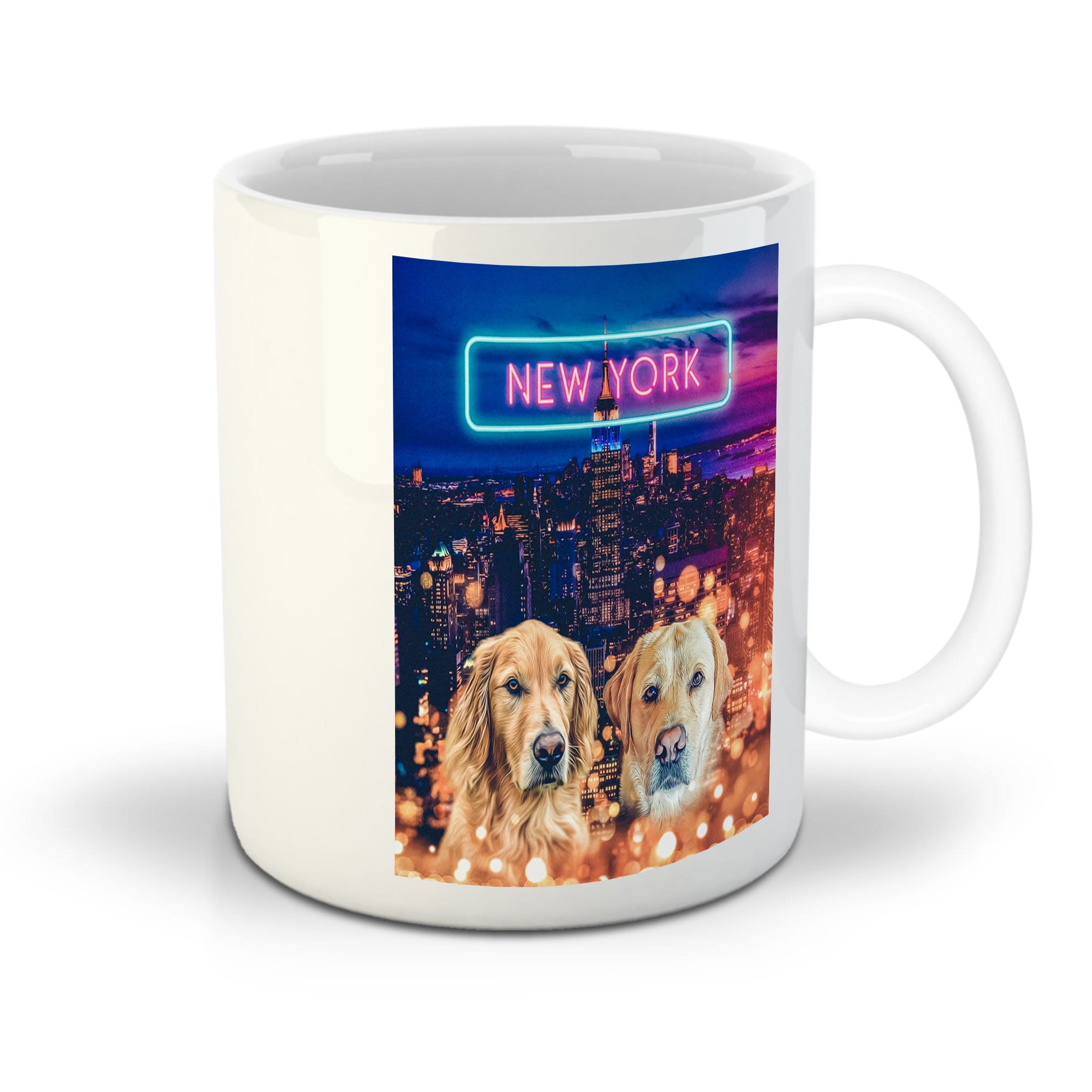 &#39;Doggos of New York&#39; Personalized 2 Pet Mug