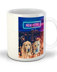 Taza personalizada para 2 mascotas 'Doggos of New York'