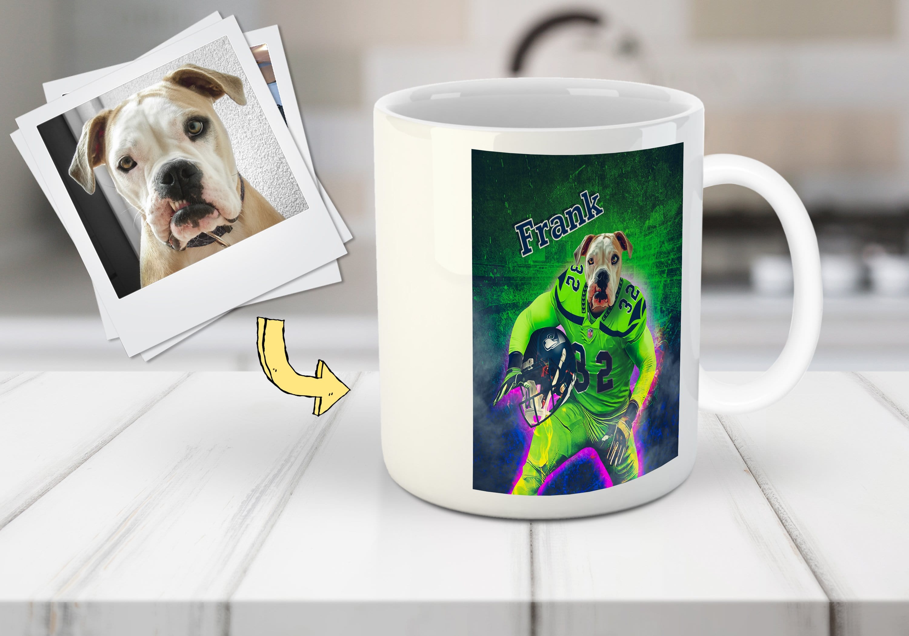 &#39;Seattle Doggos&#39; Personalized Dog Mug