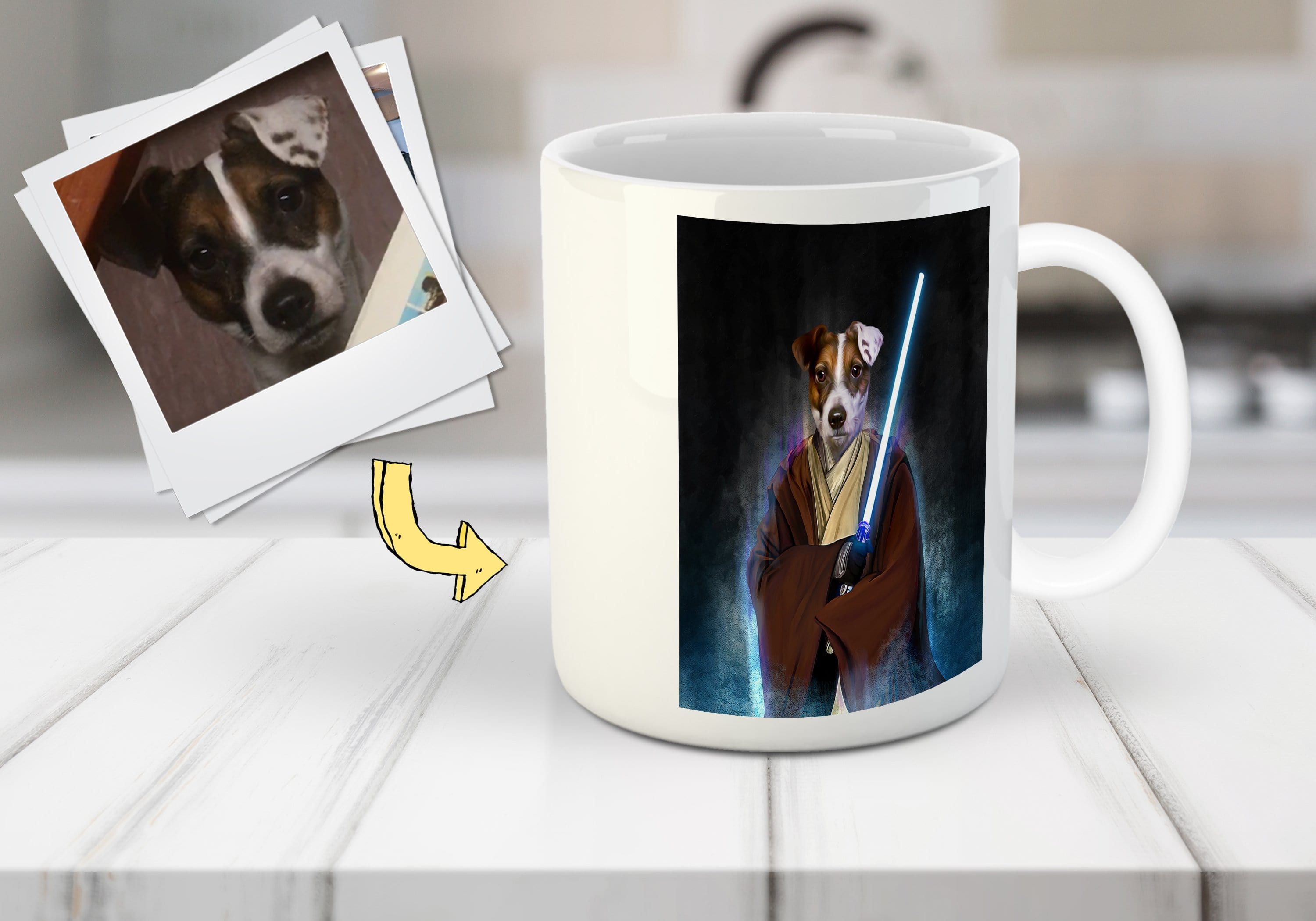 &#39;Doggo-Jedi&#39; Custom Pet Mug