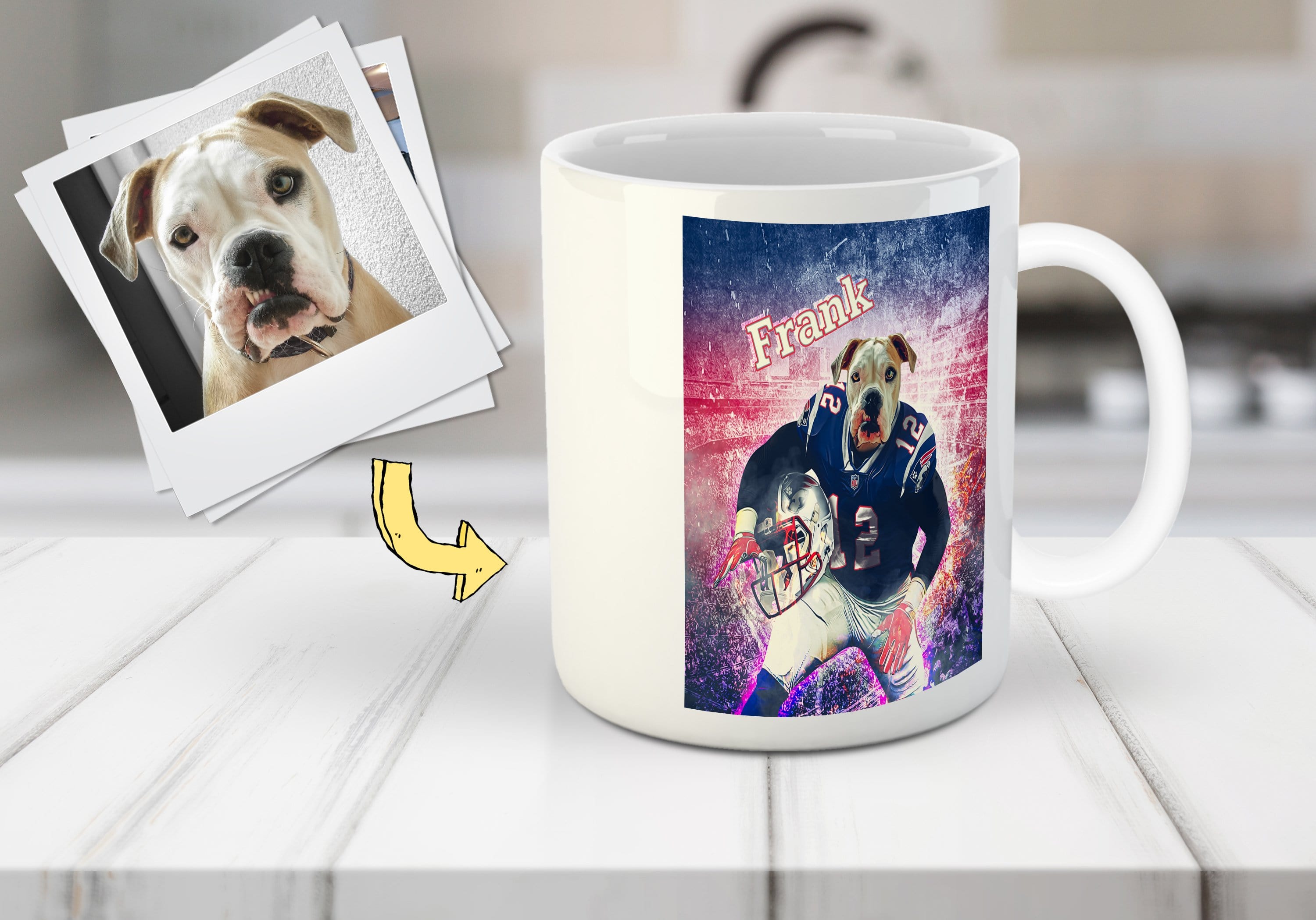 &#39;New England Doggos&#39; Personalized Dog Mug