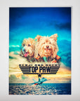 Top Paw: Póster personalizado para 2 mascotas