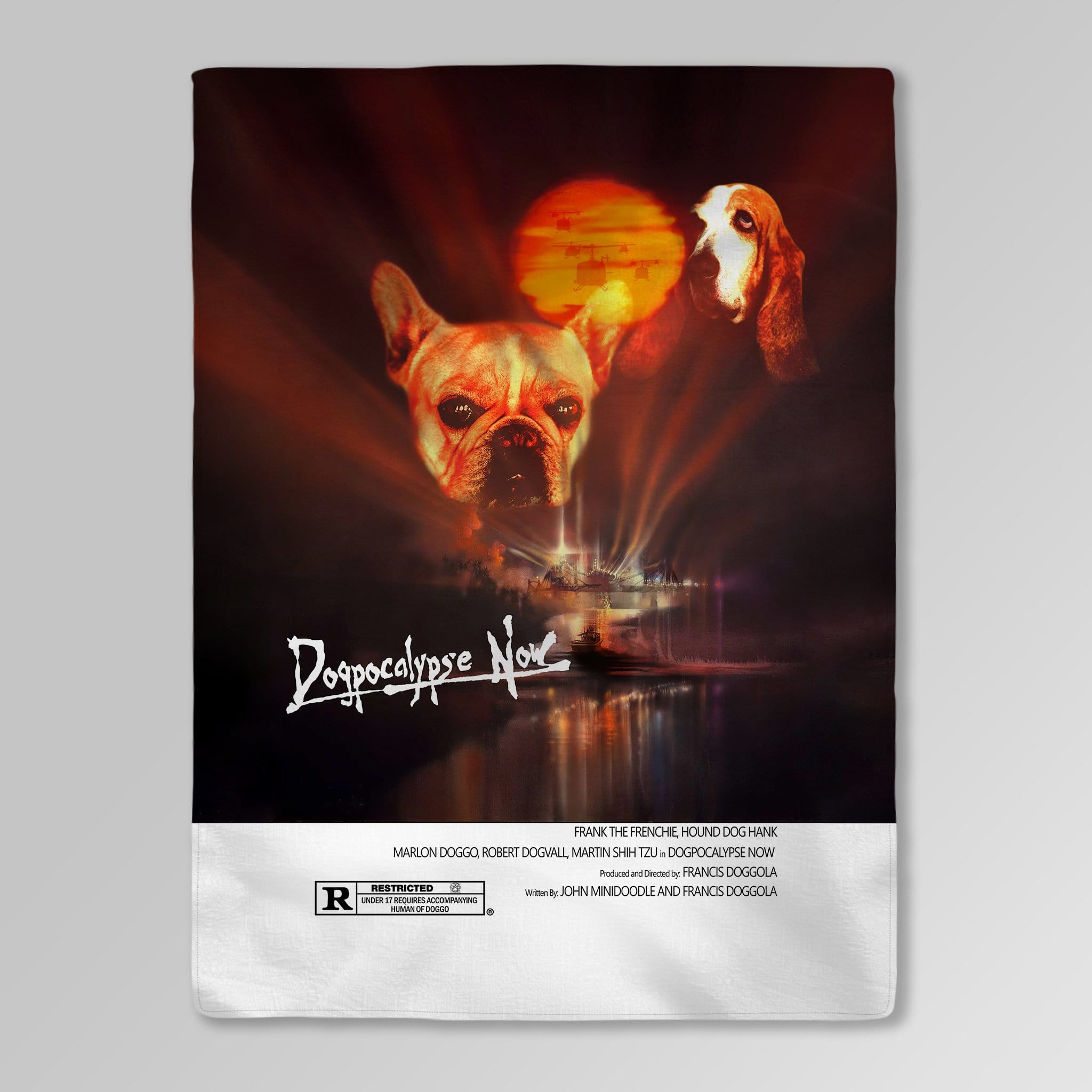 'Dogpocalypse Now' Personalized 2 Pet Blanket