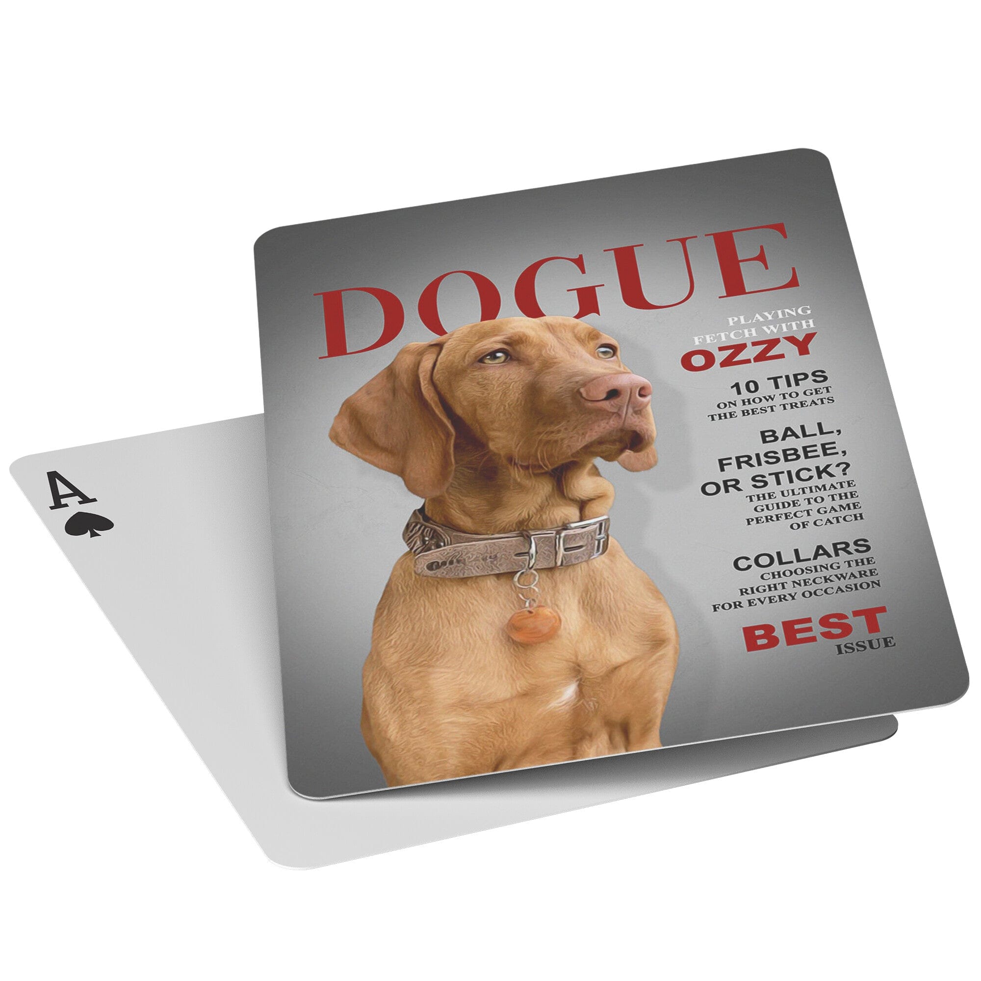 &#39;Dogue&#39; Personalized Pet Playing Cards