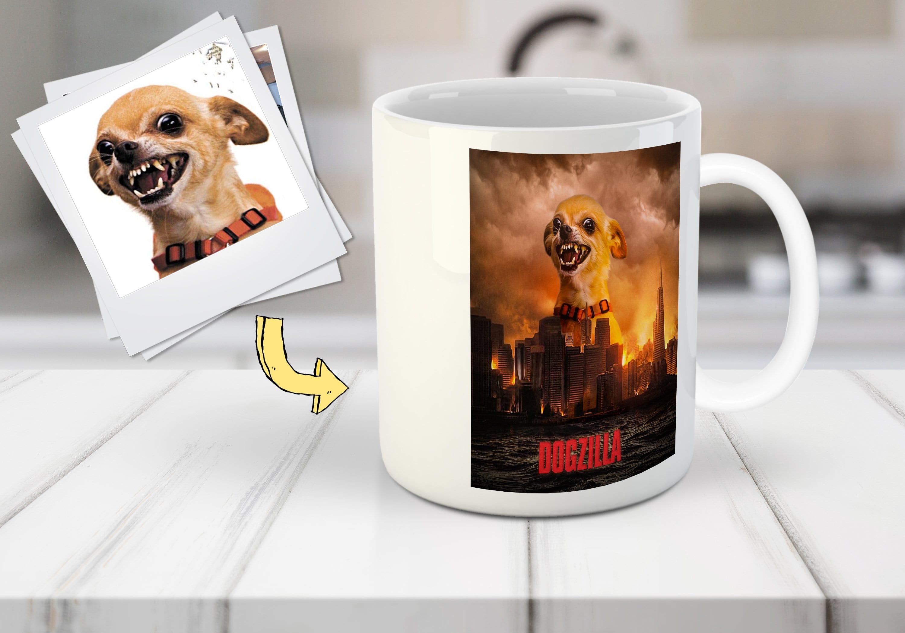&#39;Dogzilla&#39; Personalized Pet Mug