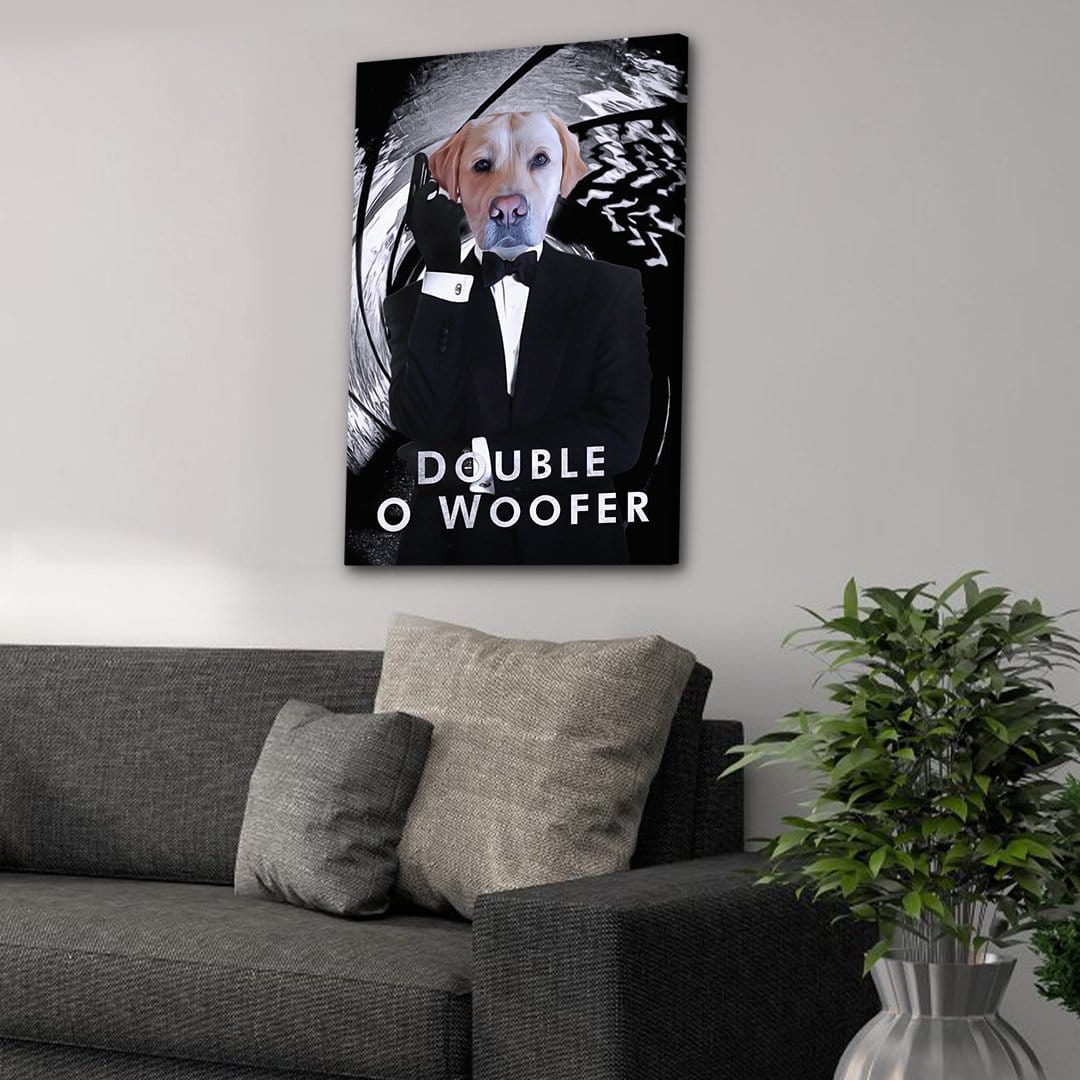&#39;Double O Woofer&#39; Personalized Pet Canvas