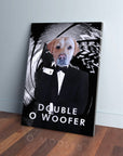 'Double O Woofer' Personalized Pet Canvas
