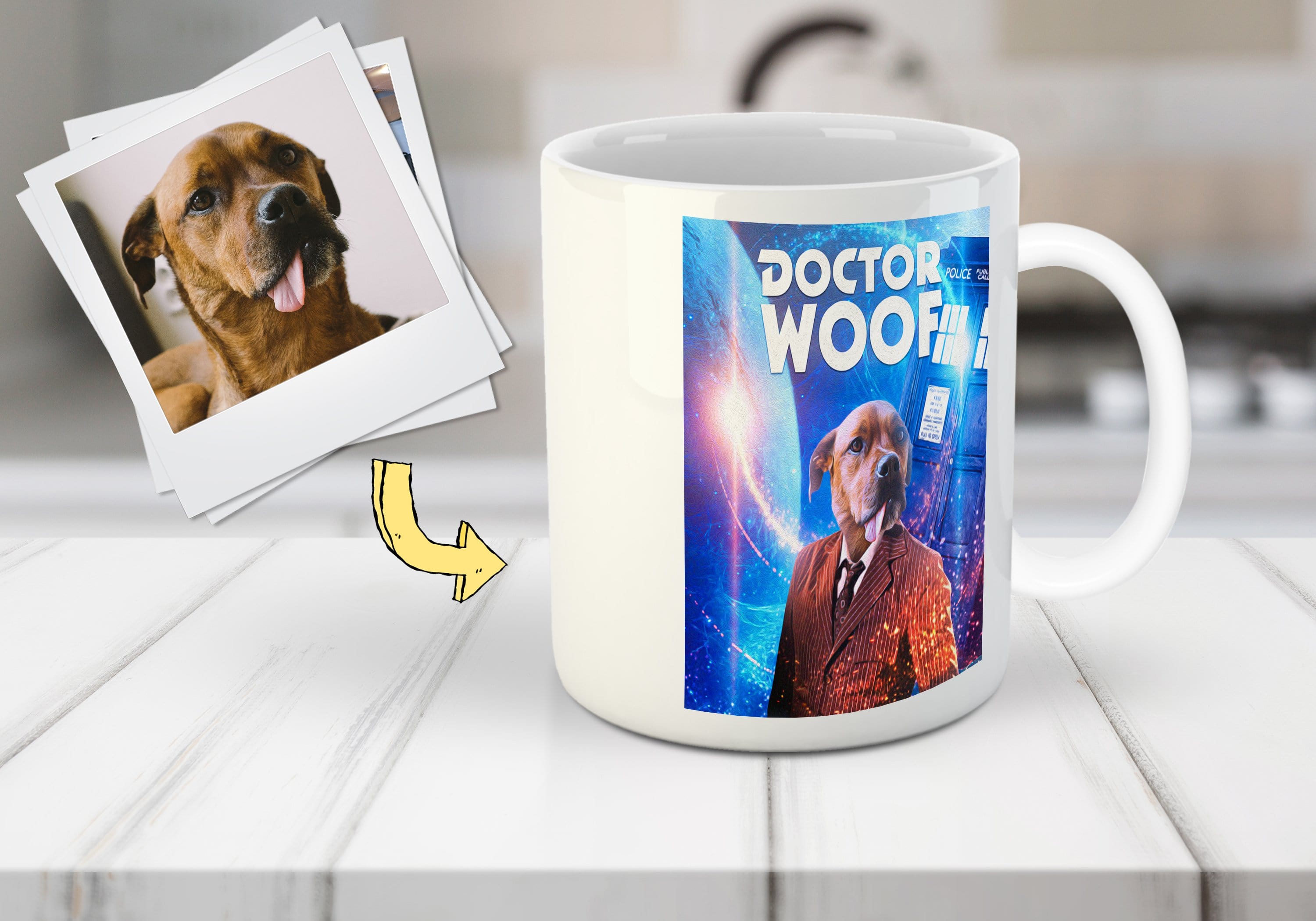 &#39;Dr. Woof (Male)&#39; Personalized Pet Mug