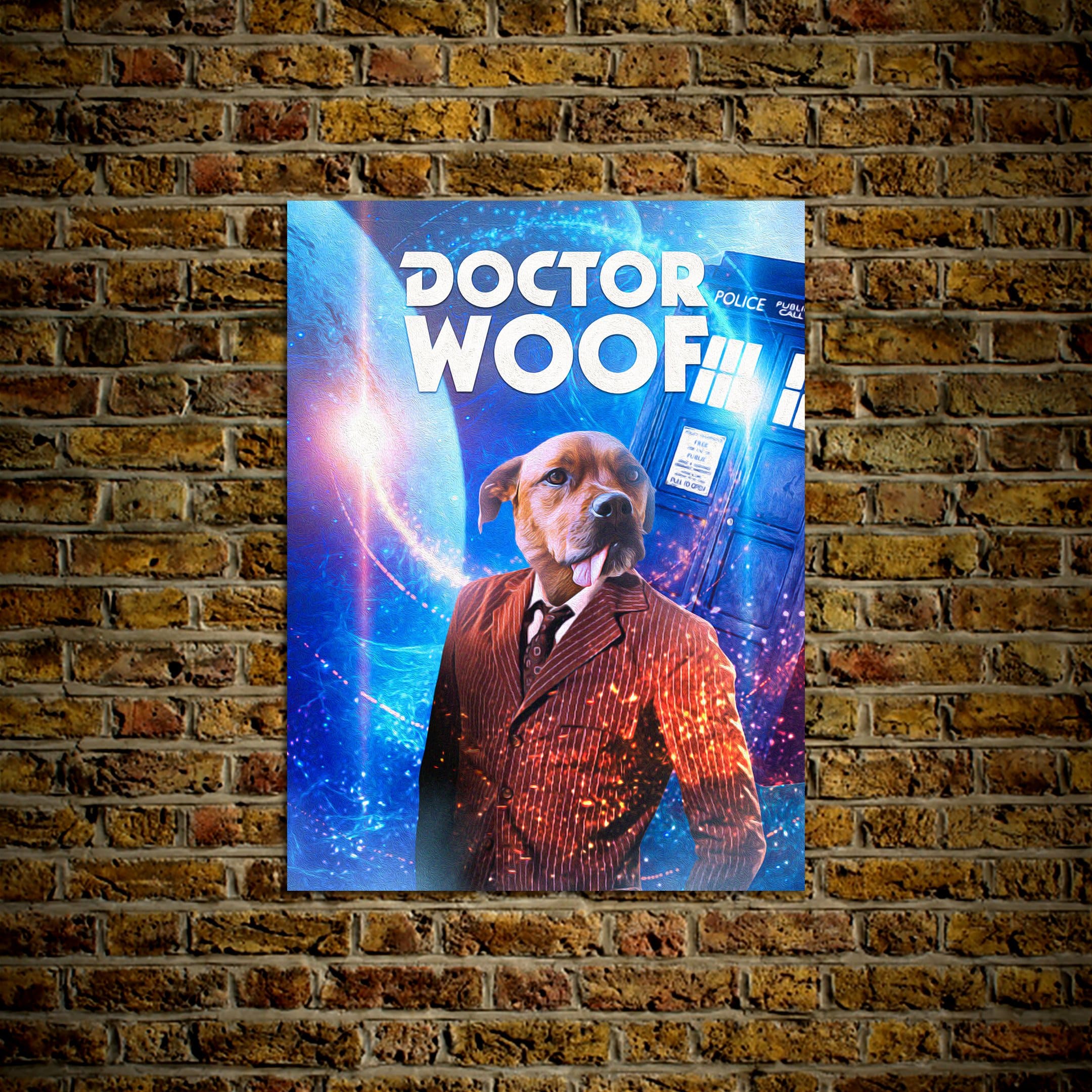 &#39;Dr. Woof (Male)&#39; Personalized Pet Poster