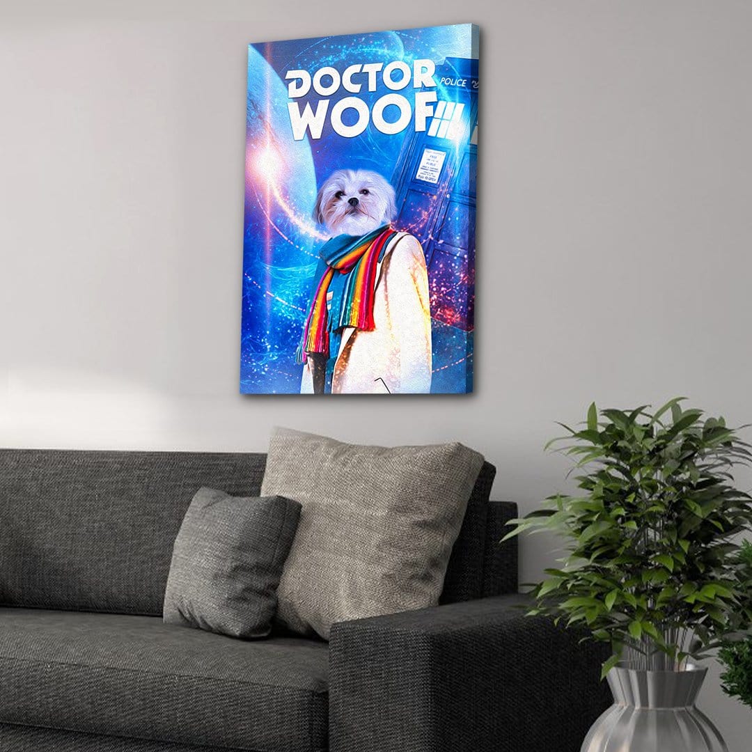 &#39;Dr. Woof (Female)&#39; Personalized Pet Canvas