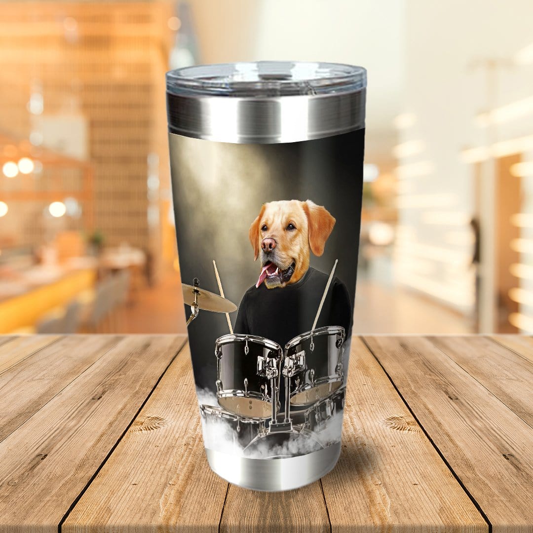 &#39;The Drummer&#39; Personalized Tumbler