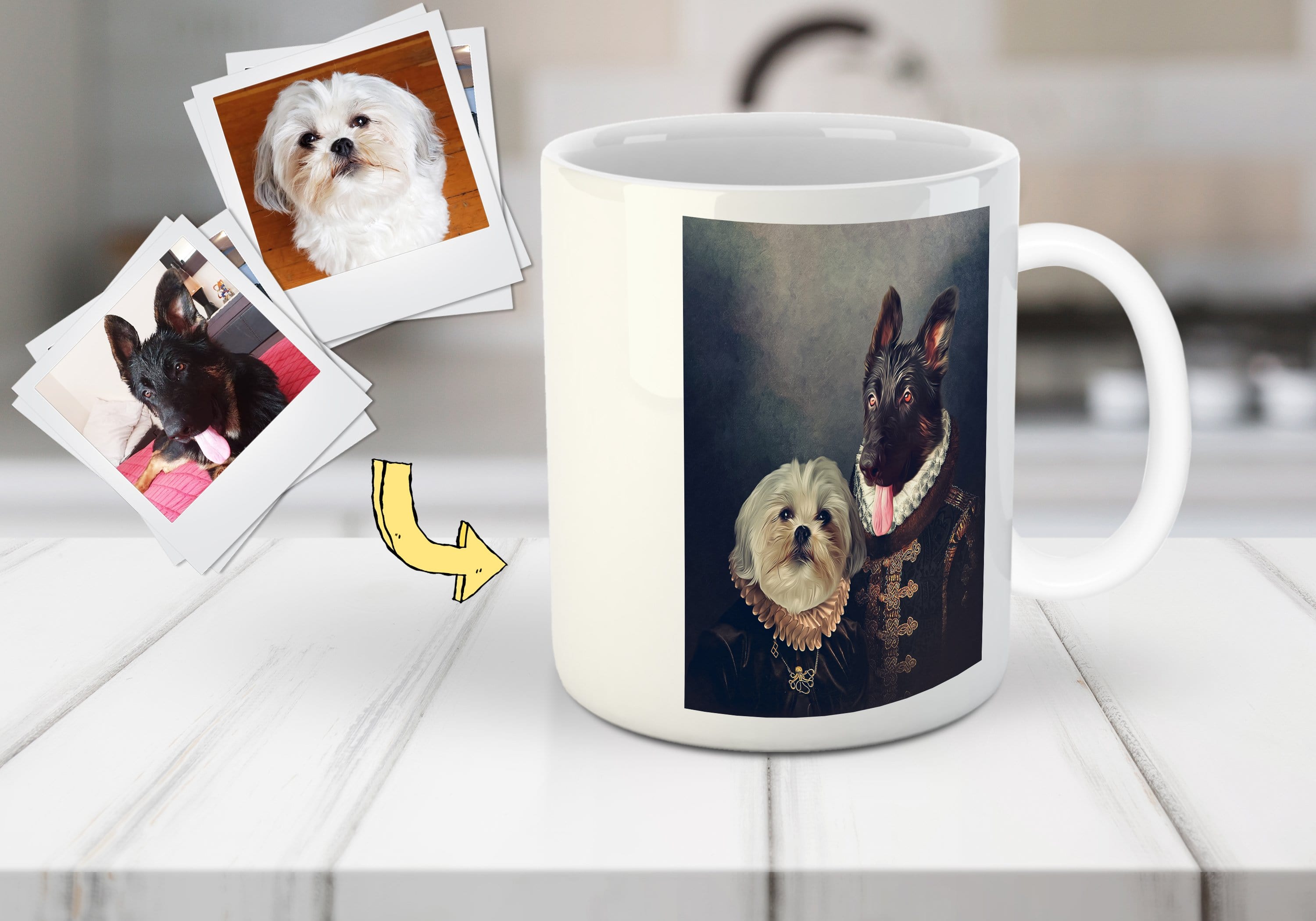 &#39;Duke and Duchess&#39; Custom 2 Pets Mug