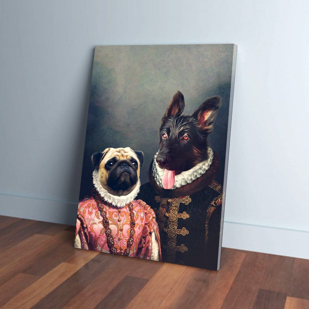 &#39;Duke and Archduchess&#39; Personalized 2 Pet Canvas