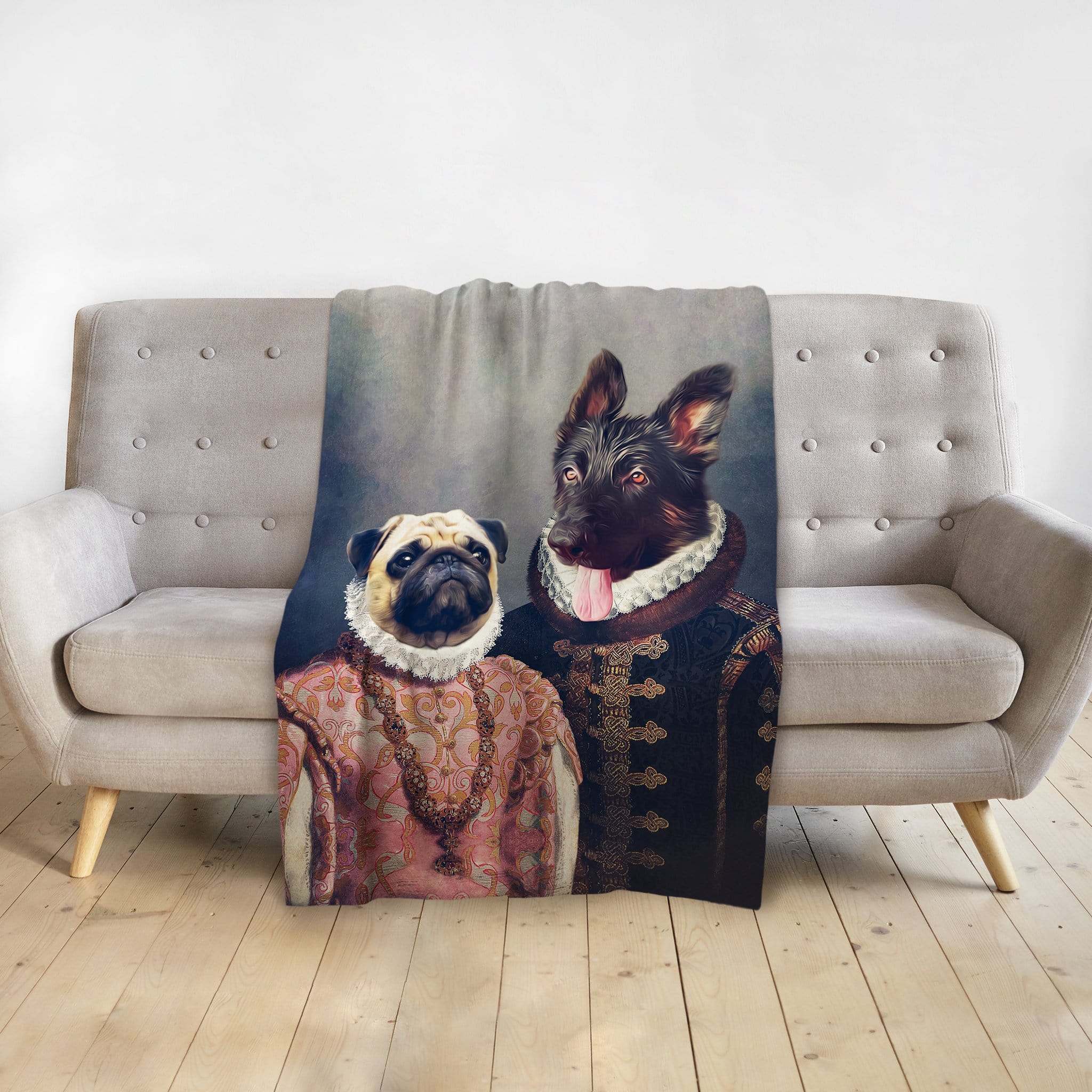 &#39;Duke and Archduchess&#39; Personalized 2 Pet Blanket