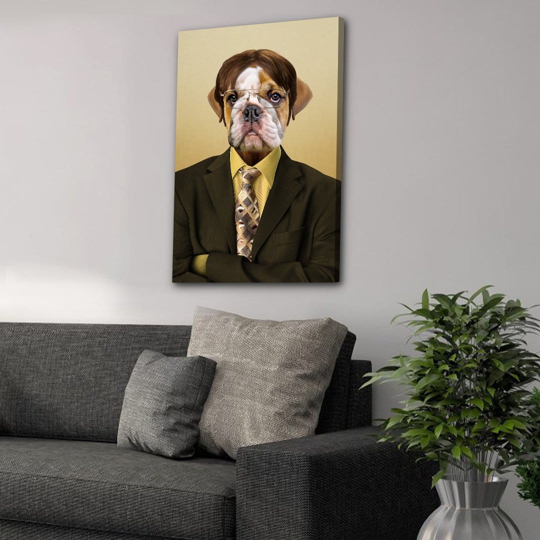 &#39;Dwight Woofer&#39; Personalized Pet Canvas
