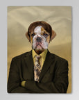 Manta personalizada para mascotas 'Dwight Woofer' 