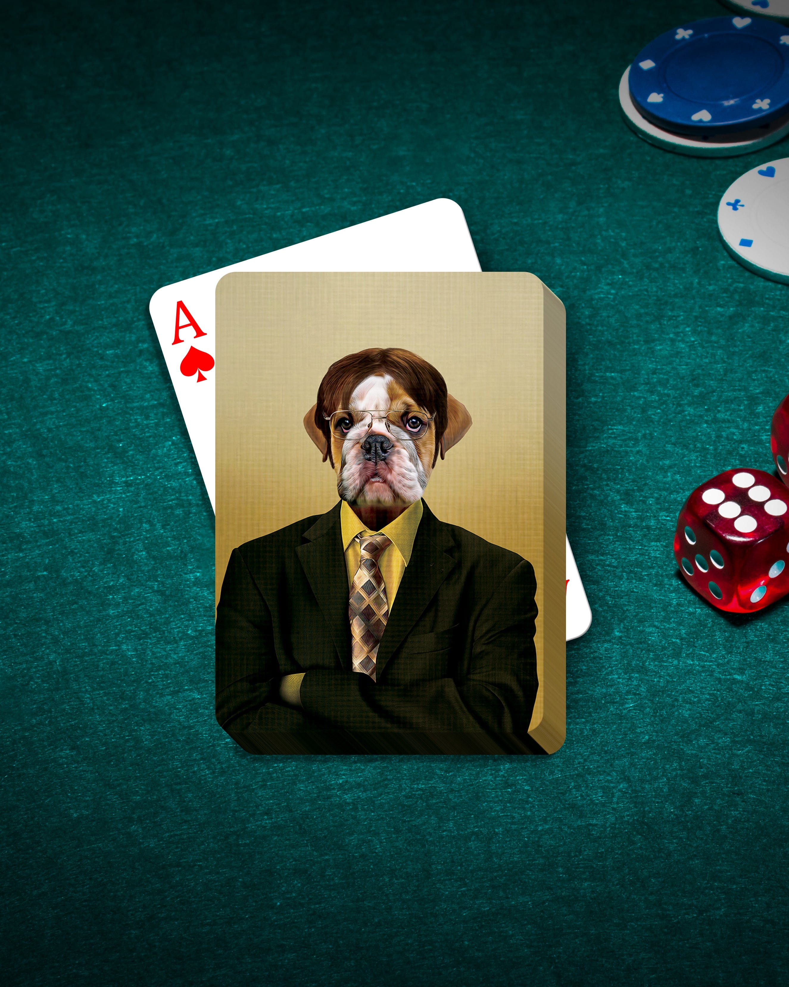 &#39;Dwight Woofer&#39; Personalized Pet Playing Cards
