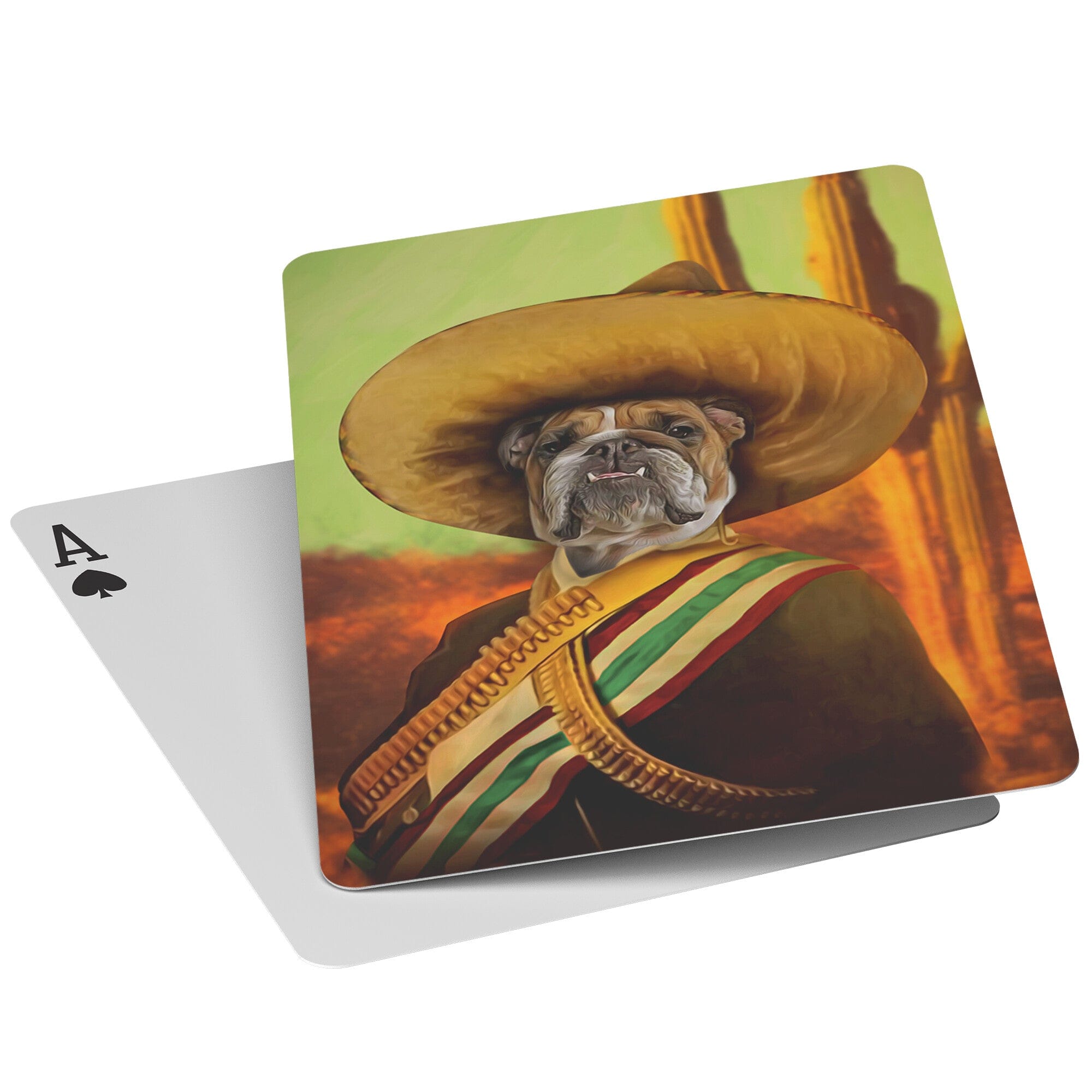 &#39;El Jefe&#39; Personalized Pet Playing Cards