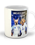 Taza personalizada para 2 mascotas 'England Doggos'