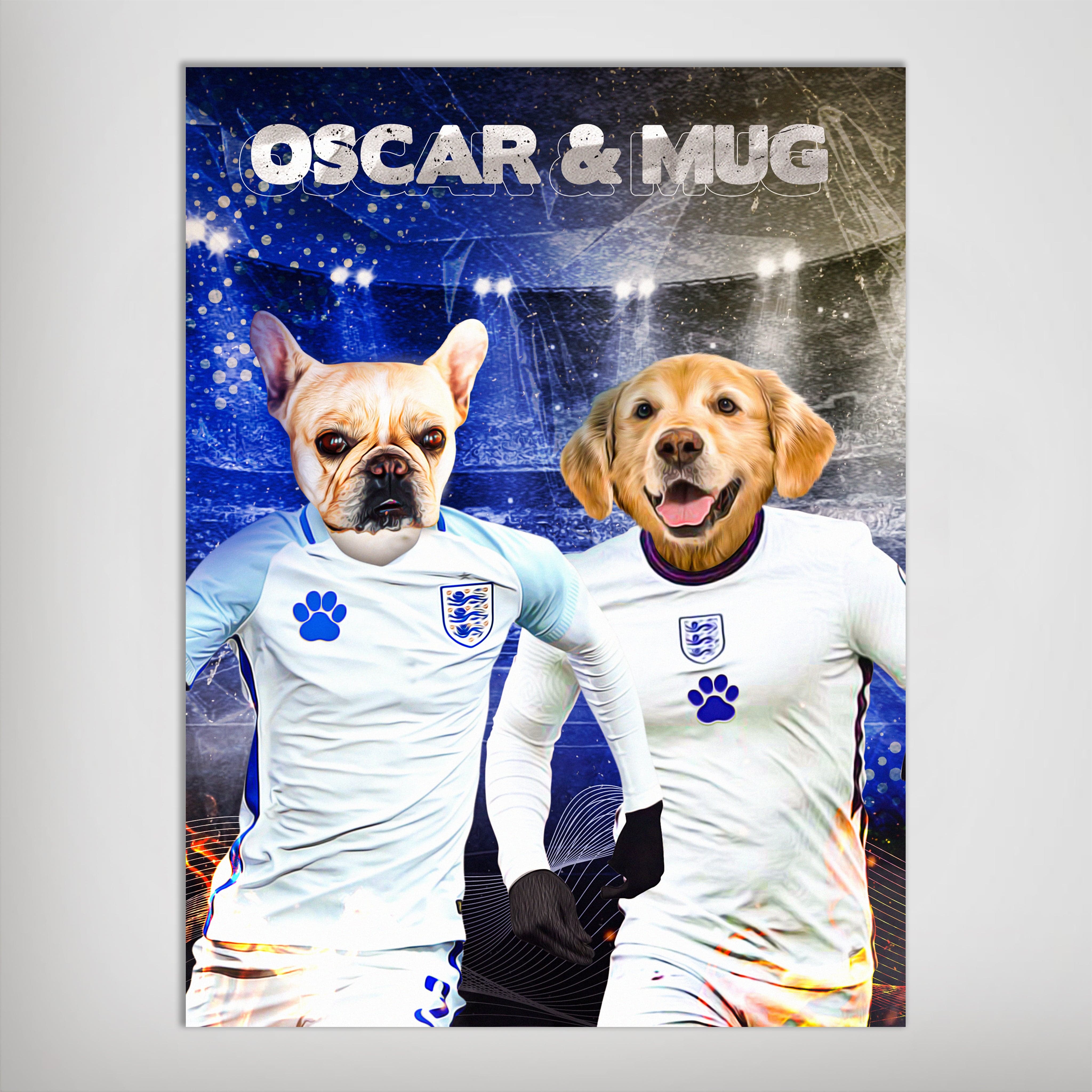Póster Personalizado para 2 mascotas &#39;England Doggos&#39;