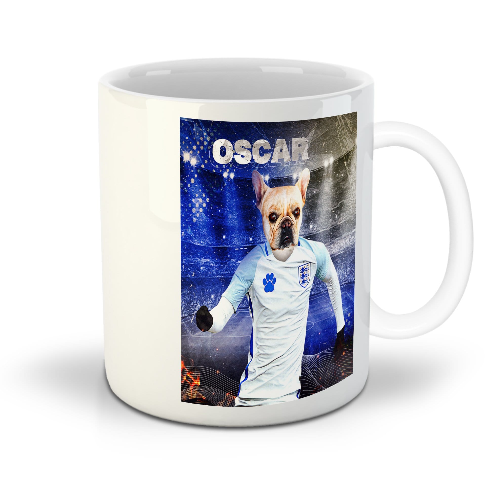 &#39;England Doggos Soccer&#39; Personalized Pet Mug