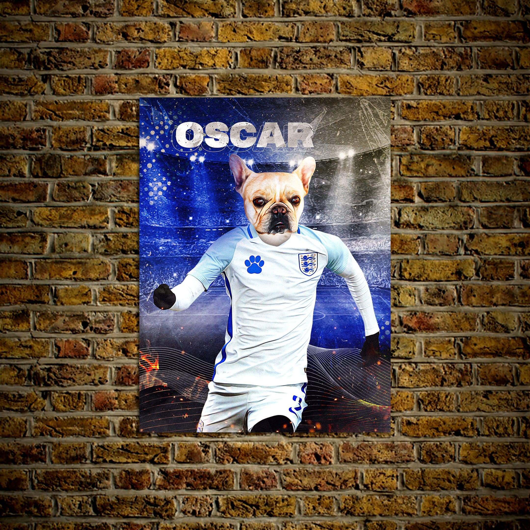 Póster Mascota personalizada &#39;England Doggos Soccer&#39;