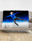 'The Figure Skater' Personalized Pet Blanket